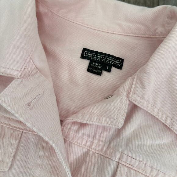 Ralph Lauren pastel pink coquette denim jacket - Picture 3 of 7